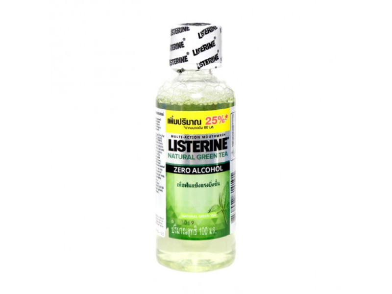 Nước súc miệng không cồn hương trà xanh Listerine Natural Green Tea Zero Alcohol (100ml)